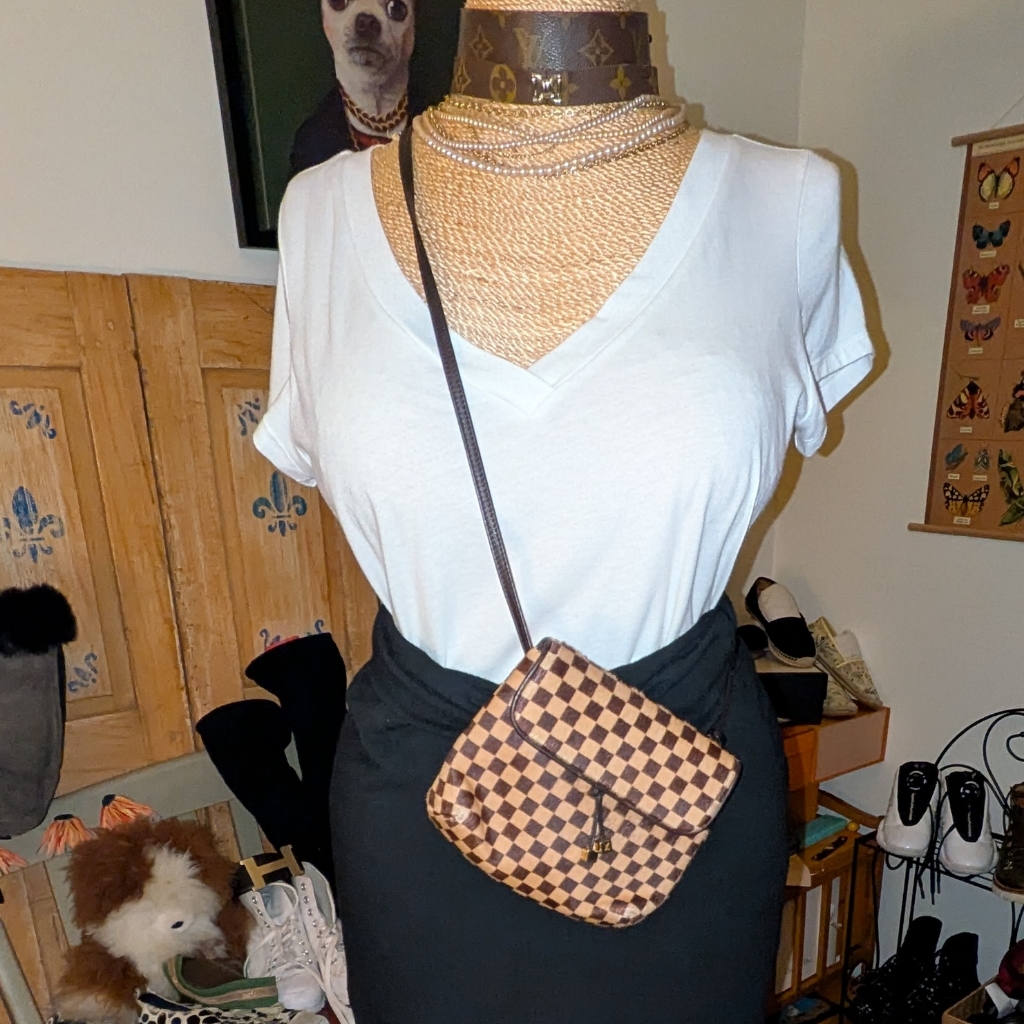 Louis Vuitton Damier Ebene Limited Edition Pony Hair Waist Bag